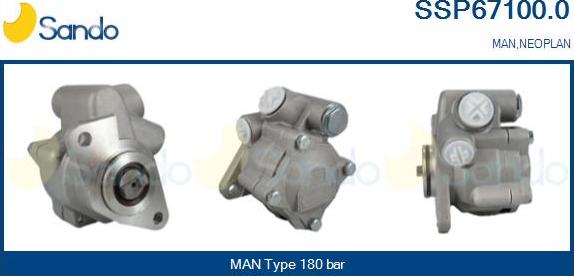 Sando SSP67100.0 - Hydraulic Pump, steering system motal.fi