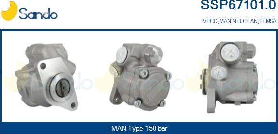 Sando SSP67101.0 - Hydraulic Pump, steering system motal.fi