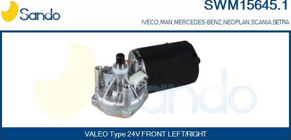 Sando SWM15645.1 - Wiper Motor motal.fi