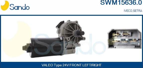 Sando SWM15636.0 - Wiper Motor motal.fi