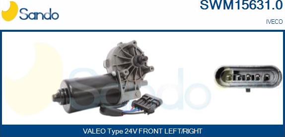 Sando SWM15631.0 - Wiper Motor motal.fi