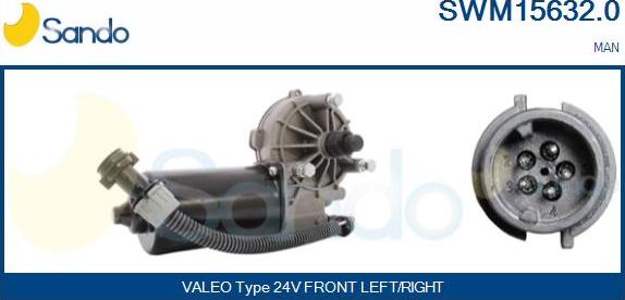 Sando SWM15632.0 - Wiper Motor motal.fi