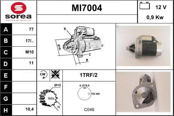 Sera MI7004 - Starter motal.fi