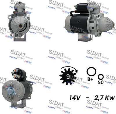 Sidat S12BH0277A2 - Starter motal.fi