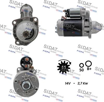 Sidat S12BH0730A2 - Starter motal.fi