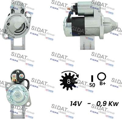 Sidat S12MH0555A2 - Starter motal.fi