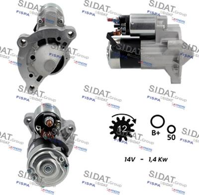 Sidat S12MH0344A2 - Starter motal.fi