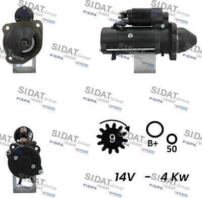 Sidat S12ML0265A2 - Starter motal.fi