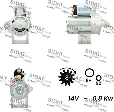 Sidat S12VA0240 - Starter motal.fi