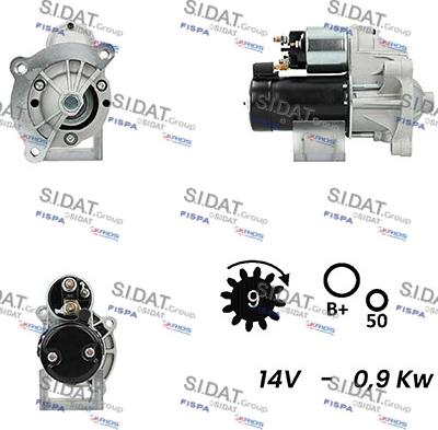 Sidat S12VA0238A2 - Starter motal.fi