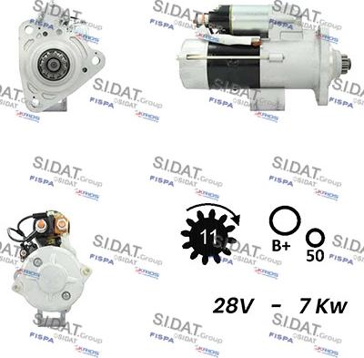 Sidat S24MH0074A2 - Starter motal.fi