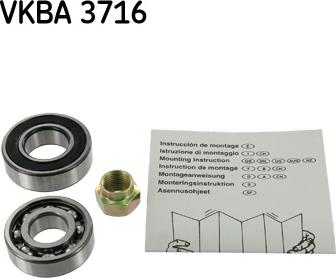 SKF VKBA 3716 - Bearing Kit, wheel hub motal.fi