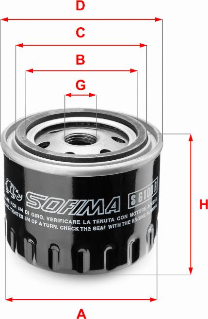 Sofima S 6100 R - Oil Filter motal.fi