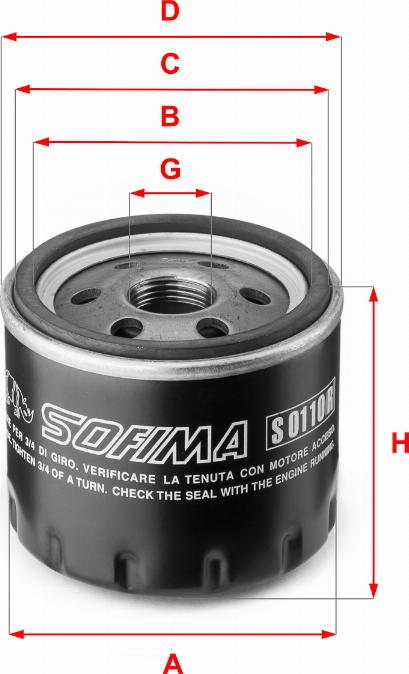 Sofima S 0110 R - Oil Filter motal.fi