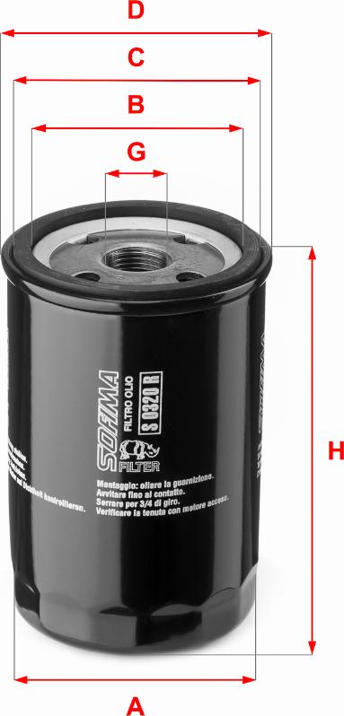 Sofima S 0320 R - Oil Filter motal.fi