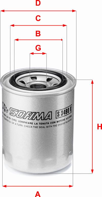 Sofima S 3490 R - Oil Filter motal.fi