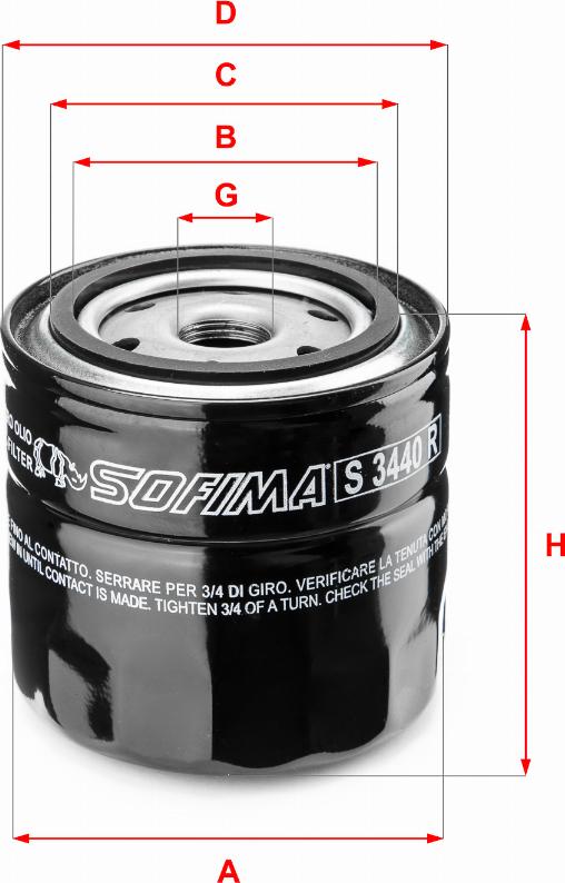 Sofima S 3440 R - Oil Filter motal.fi