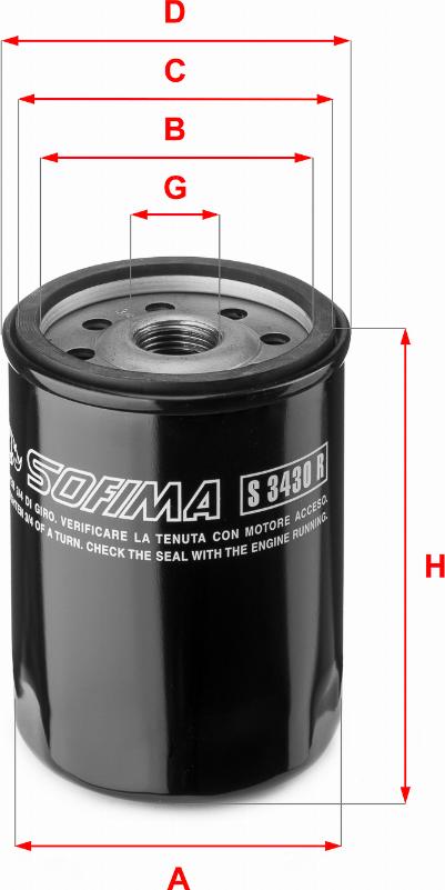 Sofima S 3430 R - Oil Filter motal.fi