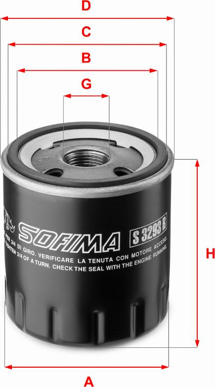 Sofima S 3293 R - Oil Filter motal.fi