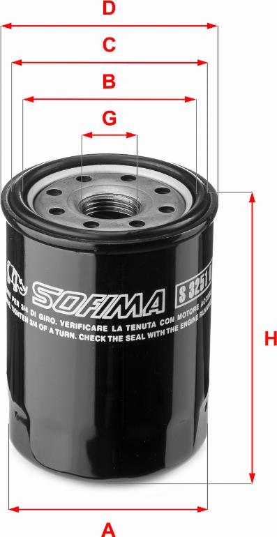 Sofima S 3251 R - Oil Filter motal.fi