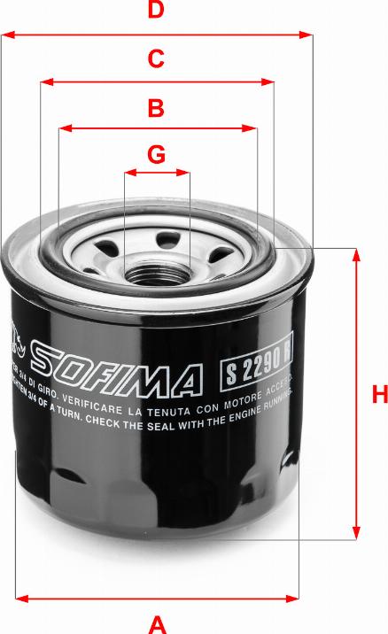 Sofima S 2290 R - Oil Filter motal.fi