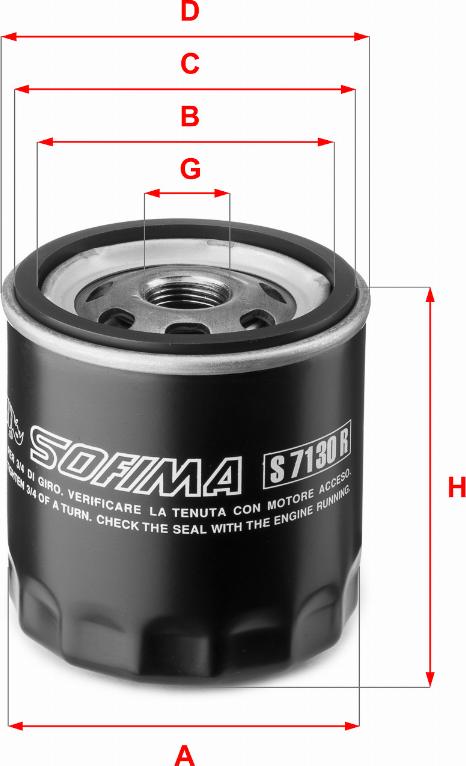 Sofima S 7130 R - Oil Filter motal.fi