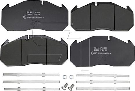 ST-Templin 03.120.8700.021 - Brake Pad Set, disc brake motal.fi