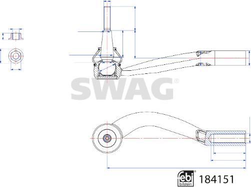 Swag 33 10 9283 - Tie Rod End motal.fi