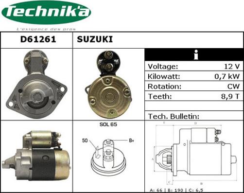 Technika D61261 - Starter motal.fi