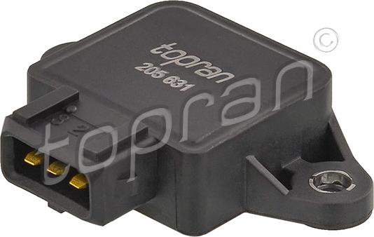 Topran 205 631 - Sensor, throttle position motal.fi