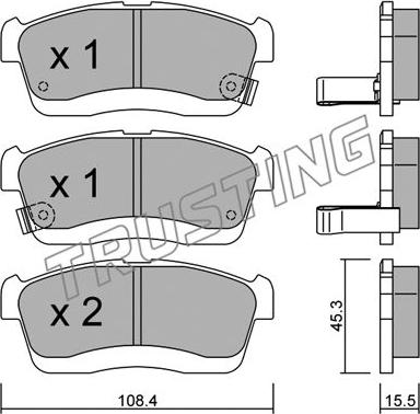 Trusting 932.0 - Brake Pad Set, disc brake motal.fi