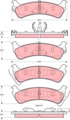 TRW GDB4094 - Brake Pad Set, disc brake motal.fi