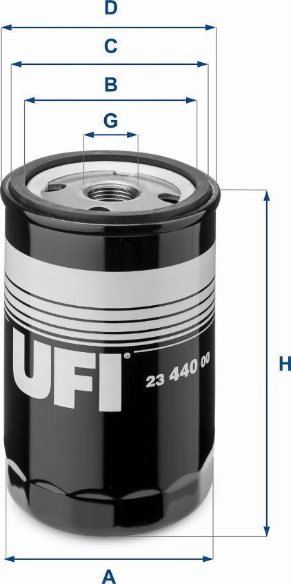 UFI 23.440.00 - Oil Filter motal.fi