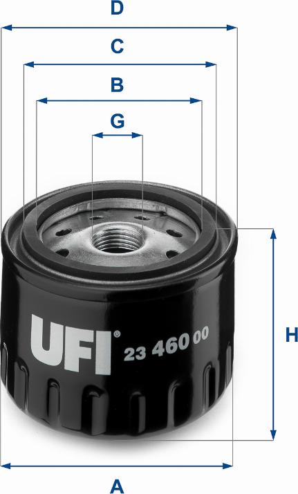 UFI 23.460.00 - Oil Filter motal.fi