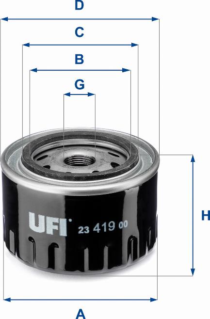 UFI 23.419.00 - Oil Filter motal.fi