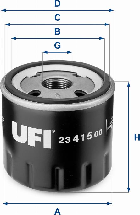 UFI 23.415.00 - Oil Filter motal.fi