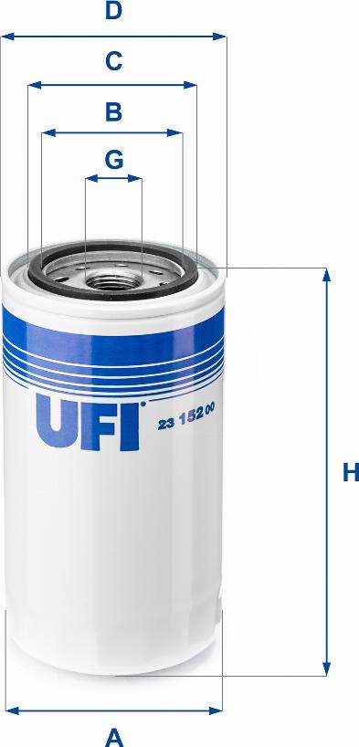 UFI 23.152.00 - Oil Filter motal.fi