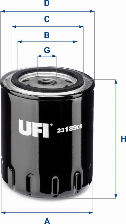 UFI 23.189.00 - Oil Filter motal.fi