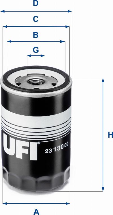 UFI 23.130.00 - Oil Filter motal.fi