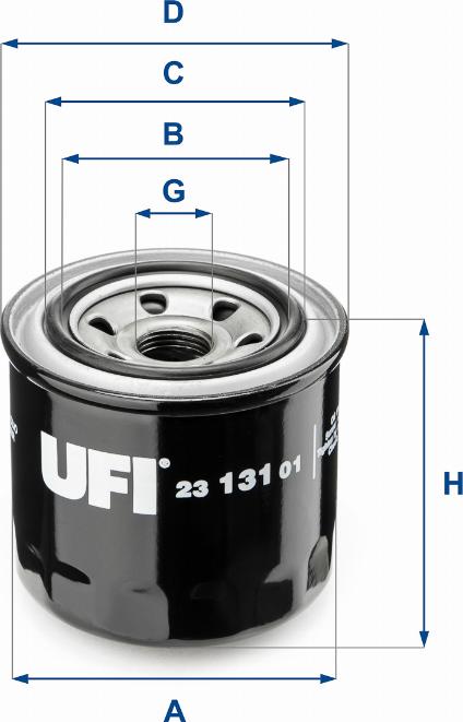 UFI 23.131.01 - Oil Filter motal.fi