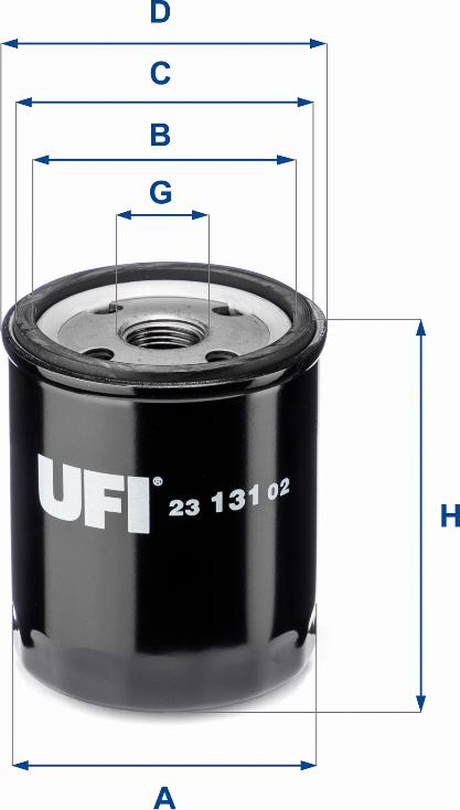 UFI 23.131.02 - Oil Filter motal.fi