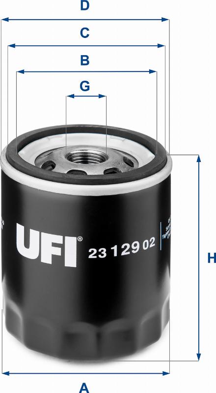 UFI 23.129.02 - Oil Filter motal.fi