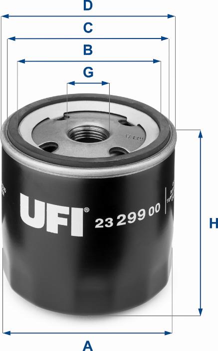 UFI 23.299.00 - Oil Filter motal.fi