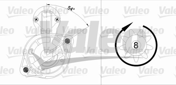 Valeo 455963 - Starter motal.fi