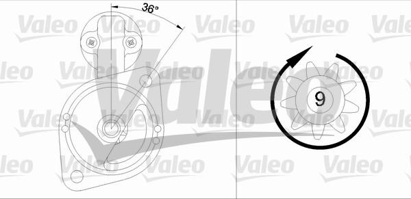 Valeo 455555 - Starter motal.fi