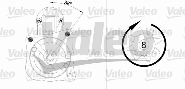 Valeo 455582 - Starter motal.fi