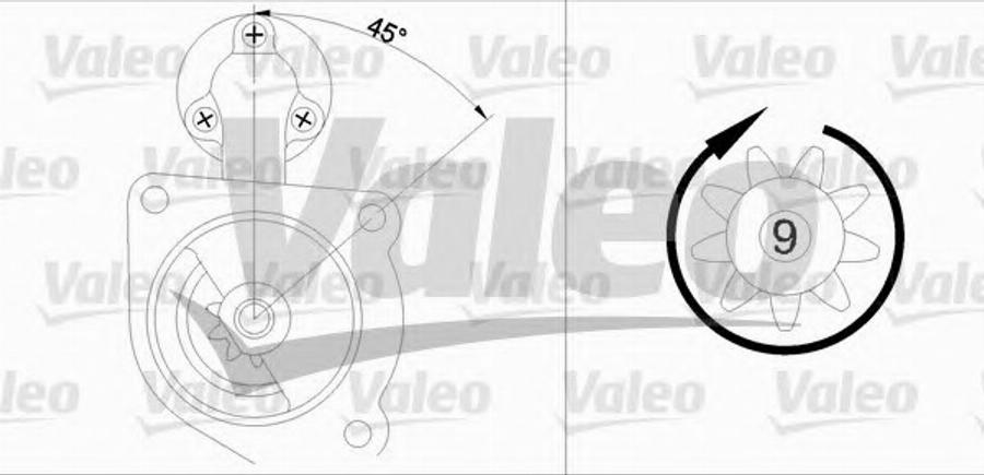 Valeo 455521 - Starter motal.fi