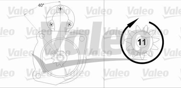 Valeo 458198 - Starter motal.fi