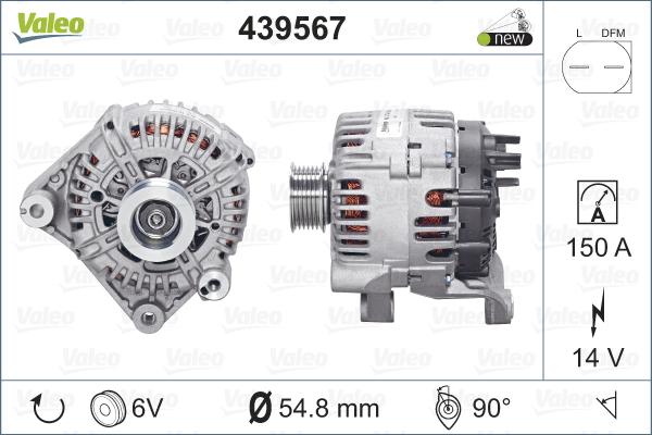 Valeo 439567 - Alternator motal.fi