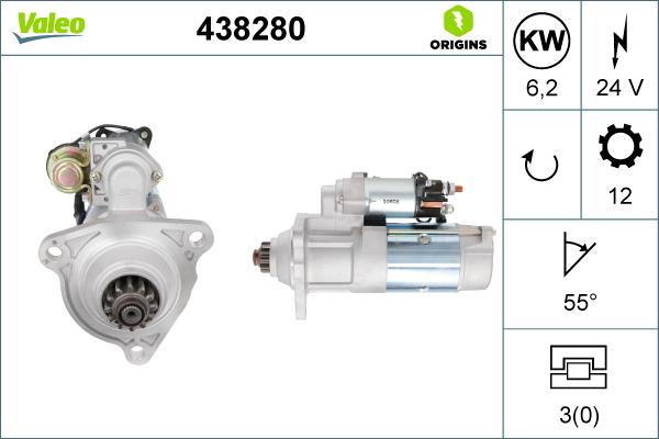 Valeo 438280 - Starter motal.fi